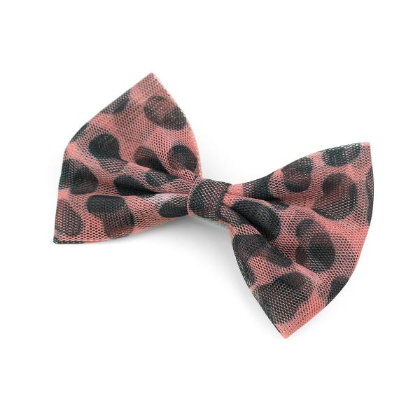 Spinka z kokardą- Pantera brudny róż