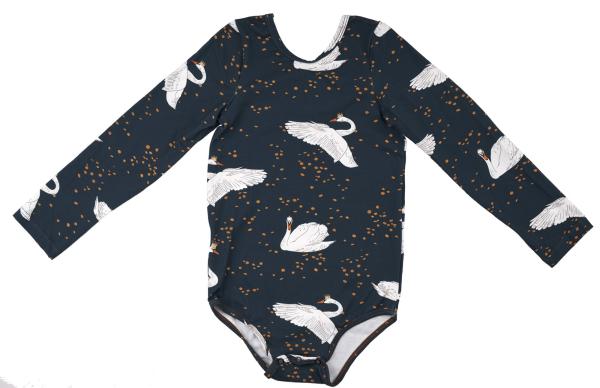 BODYSUIT- NAVY SWANS